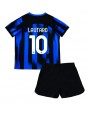 Inter Milan Lautaro Martinez #10 Dječji Domaci Dres kompleti 2023-24 Kratak Rukavima (+ kratke hlače)